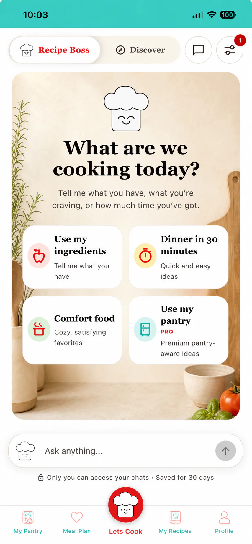 Recipe Boss cooking assistant