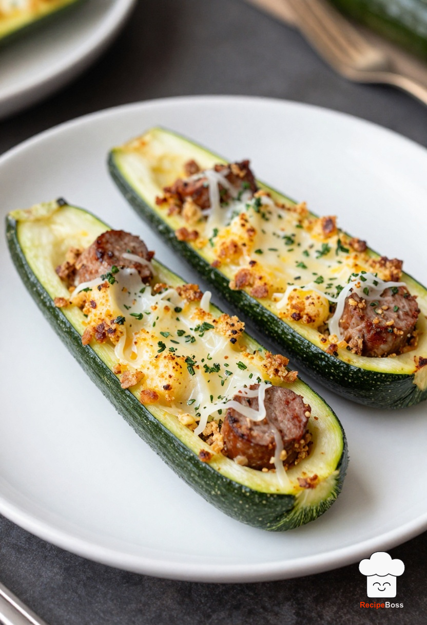 Stuffed Italian Zucchini Boats