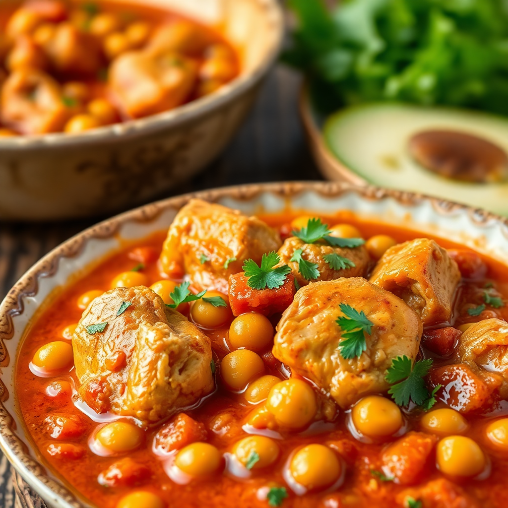 Moroccan Chicken and Chickpea Stew