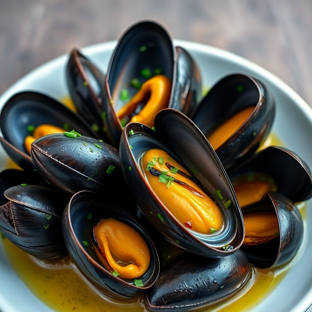 Steamed Mussels in White Wine