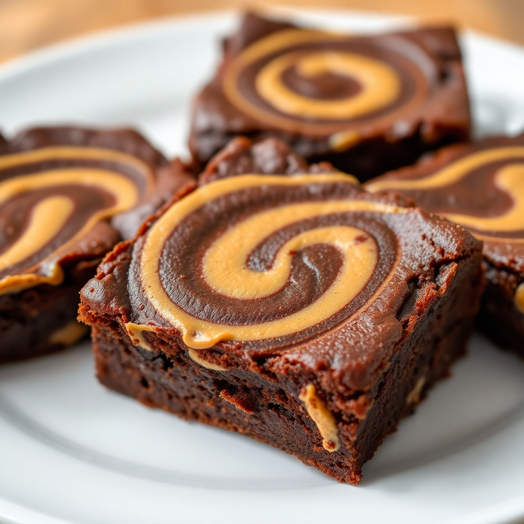 Peanut Butter Swirl Brownies