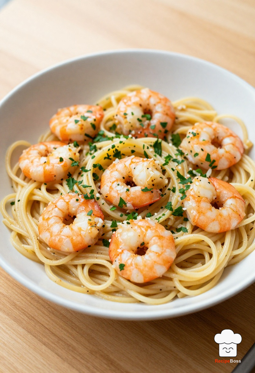 Garlic Butter Shrimp Scampi with Linguine