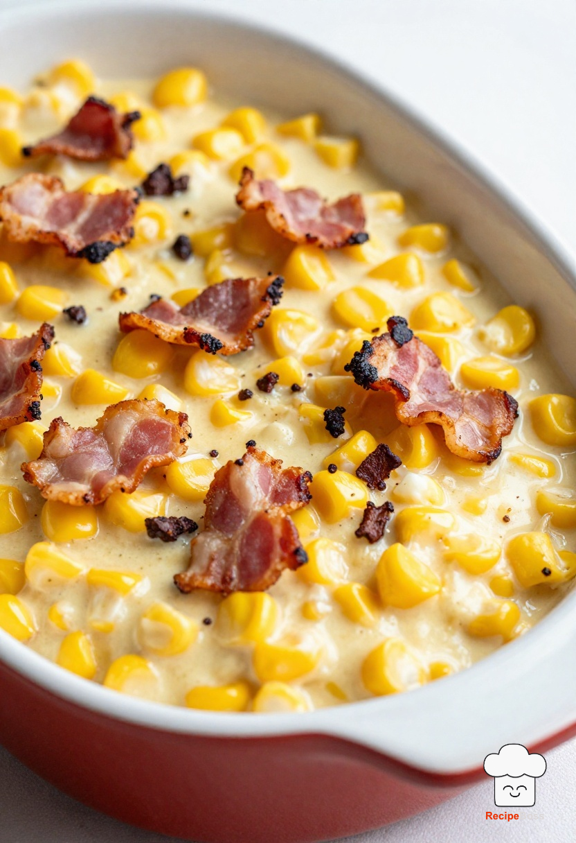Creamy Corn and Bacon Bake