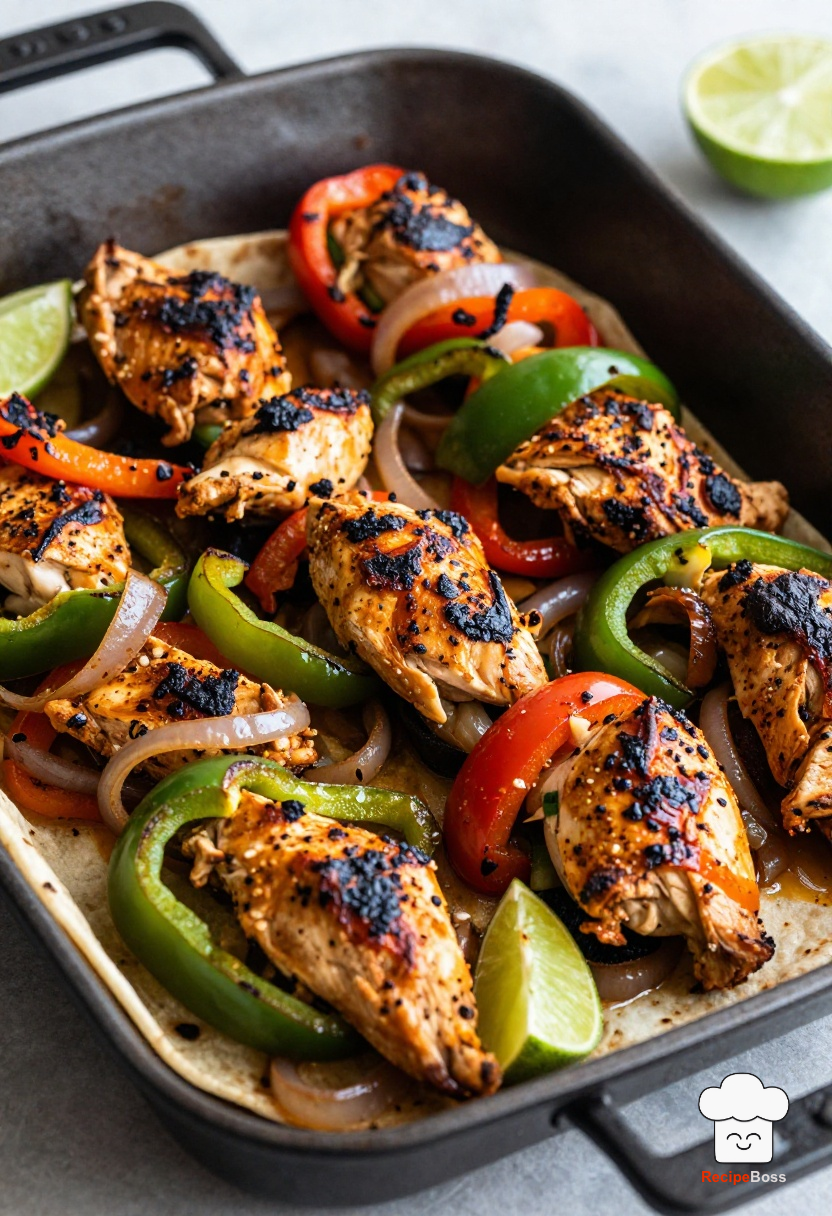 Sheet Pan Chicken Fajitas with Peppers and Onions