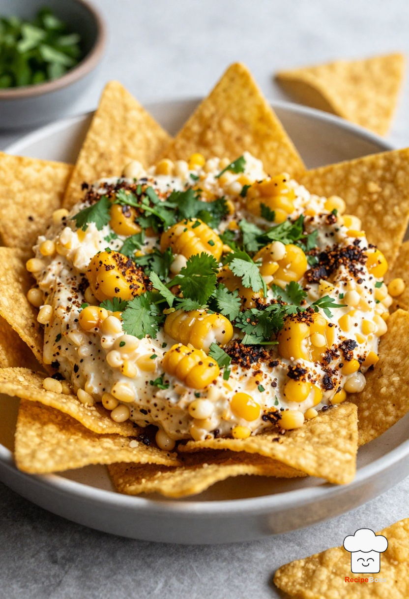 Creative Street Corn Dip with Tortilla Chips