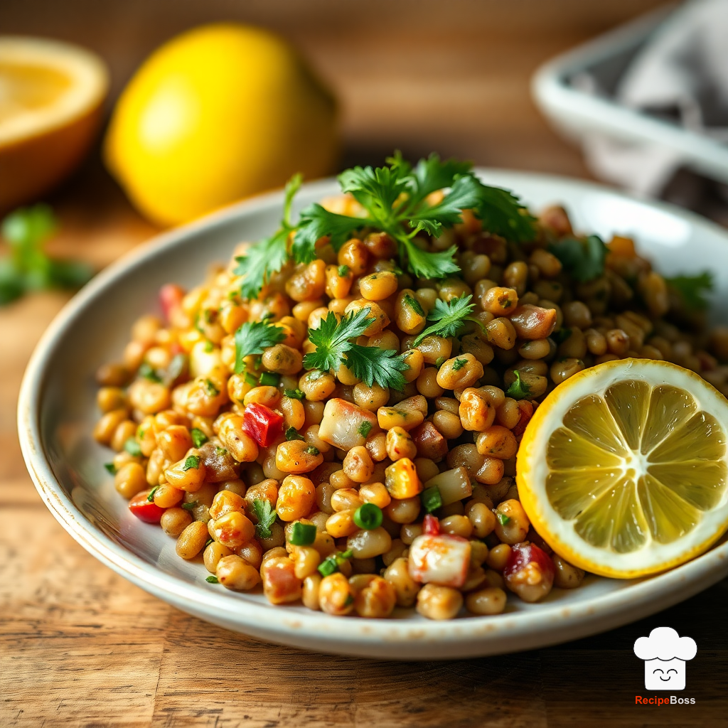 Quick Lentil Salad with Lemon-Herb Vinaigrette