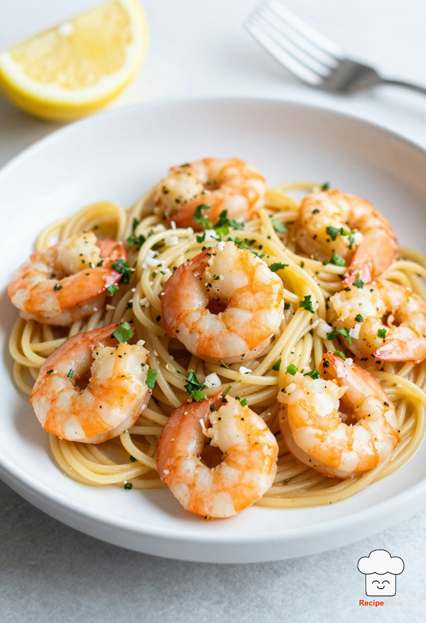 One Pan Lemon Garlic Shrimp Pasta