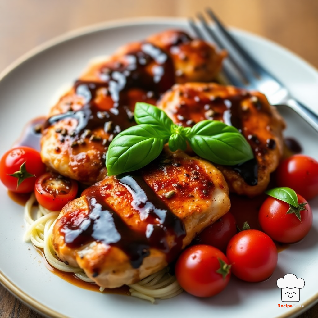 Balsamic Glazed Chicken with Burst Cherry Tomatoes
