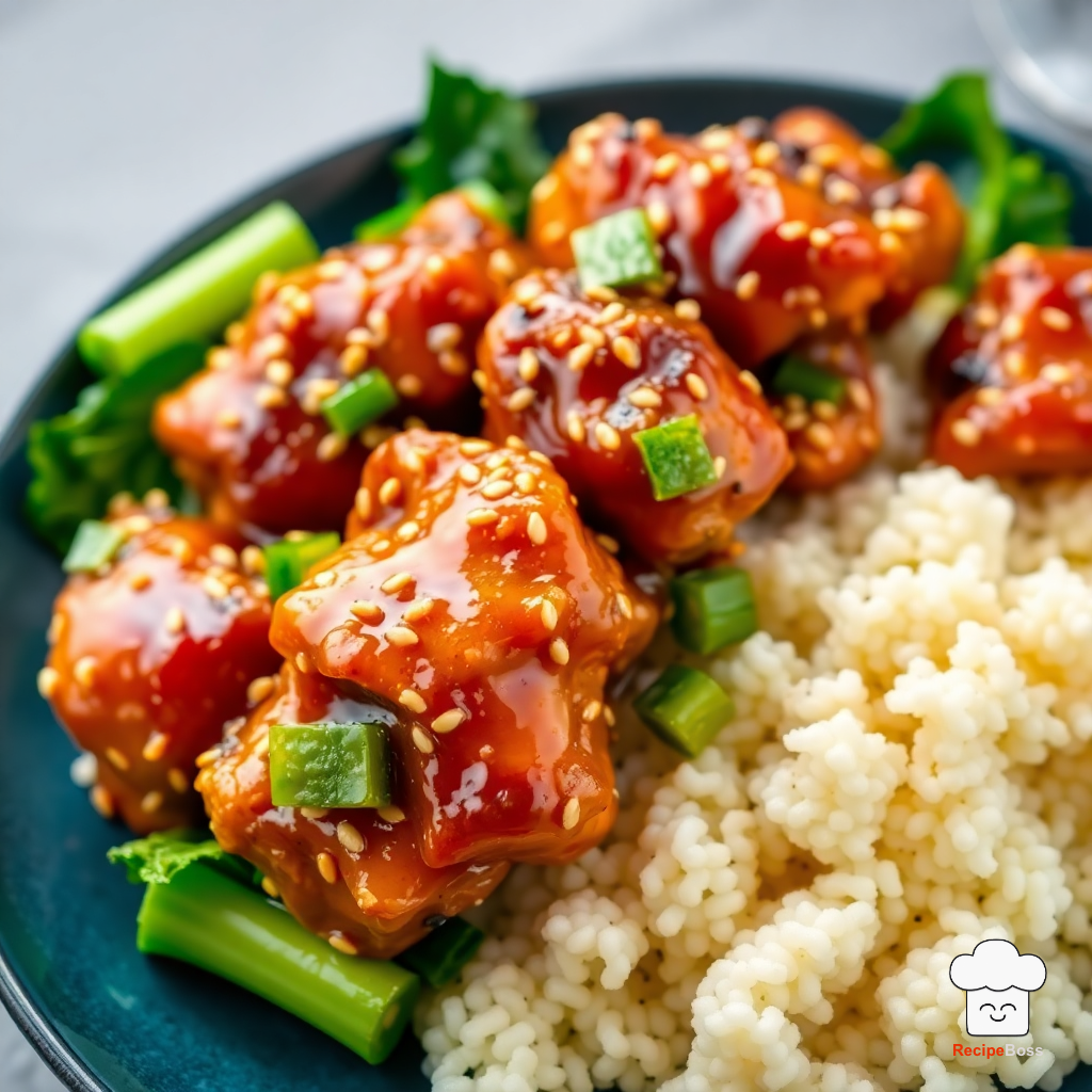 Sticky Garlic Sesame Chicken