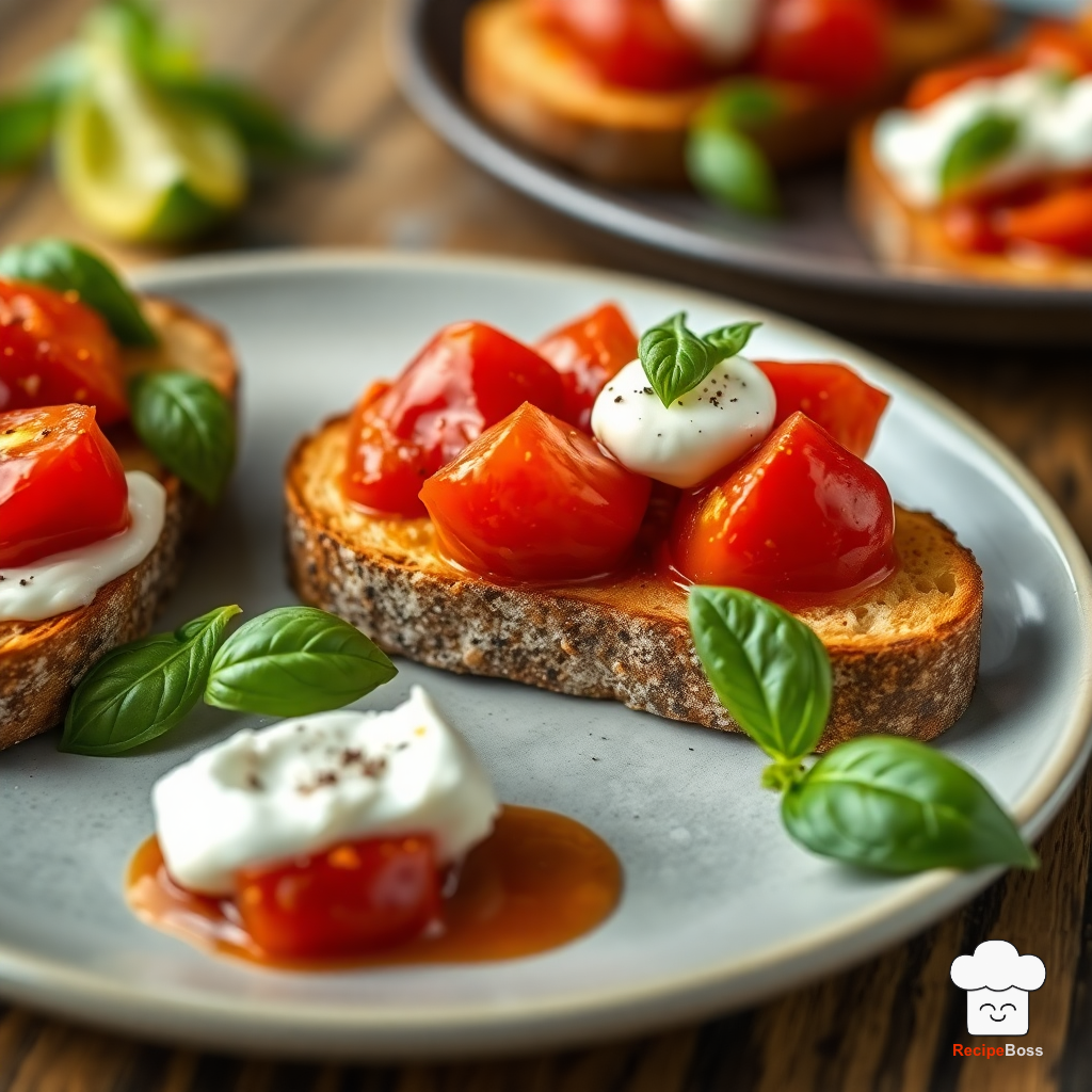 Cherry Tomato Confit Toasts