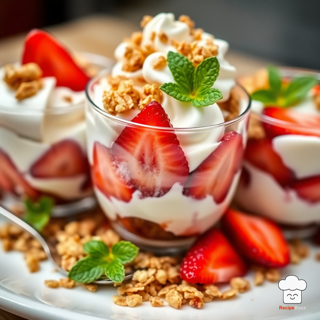 Strawberry Yogurt Breakfast Parfaits