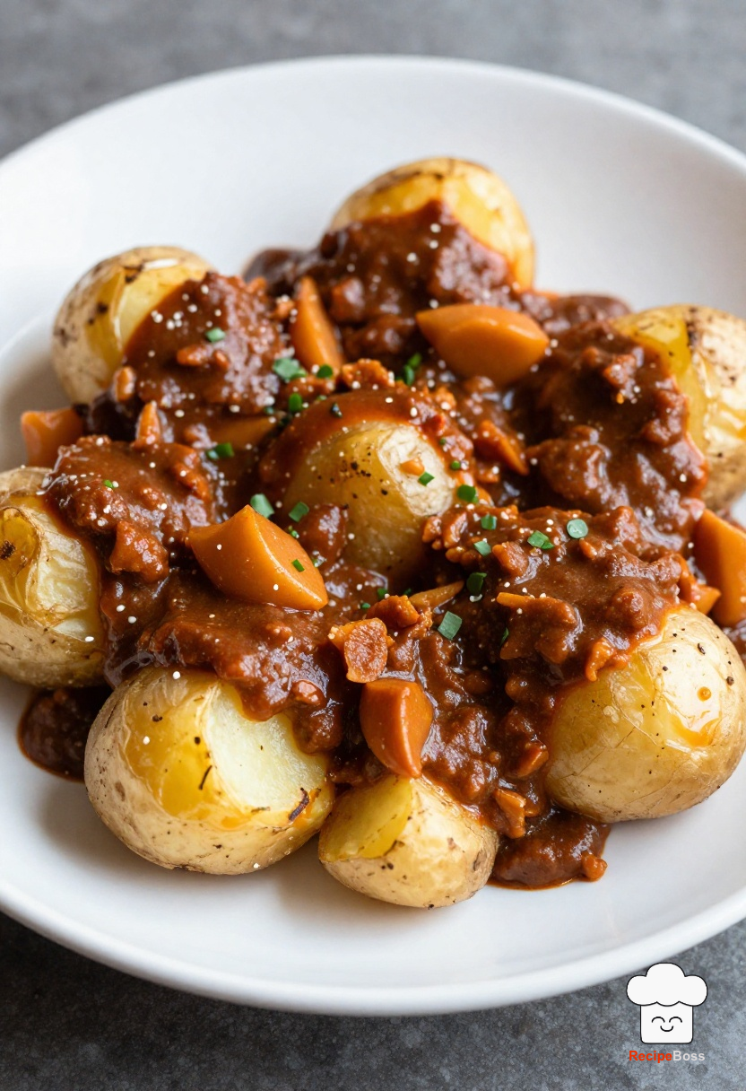 Spicy Sloppy Joe Stuffed Baked Potatoes