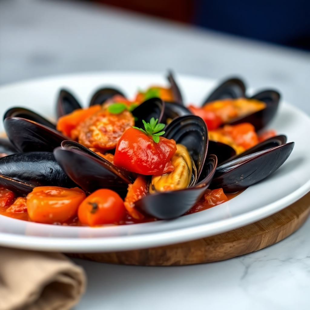 Mussels with Chorizo and Tomatoes