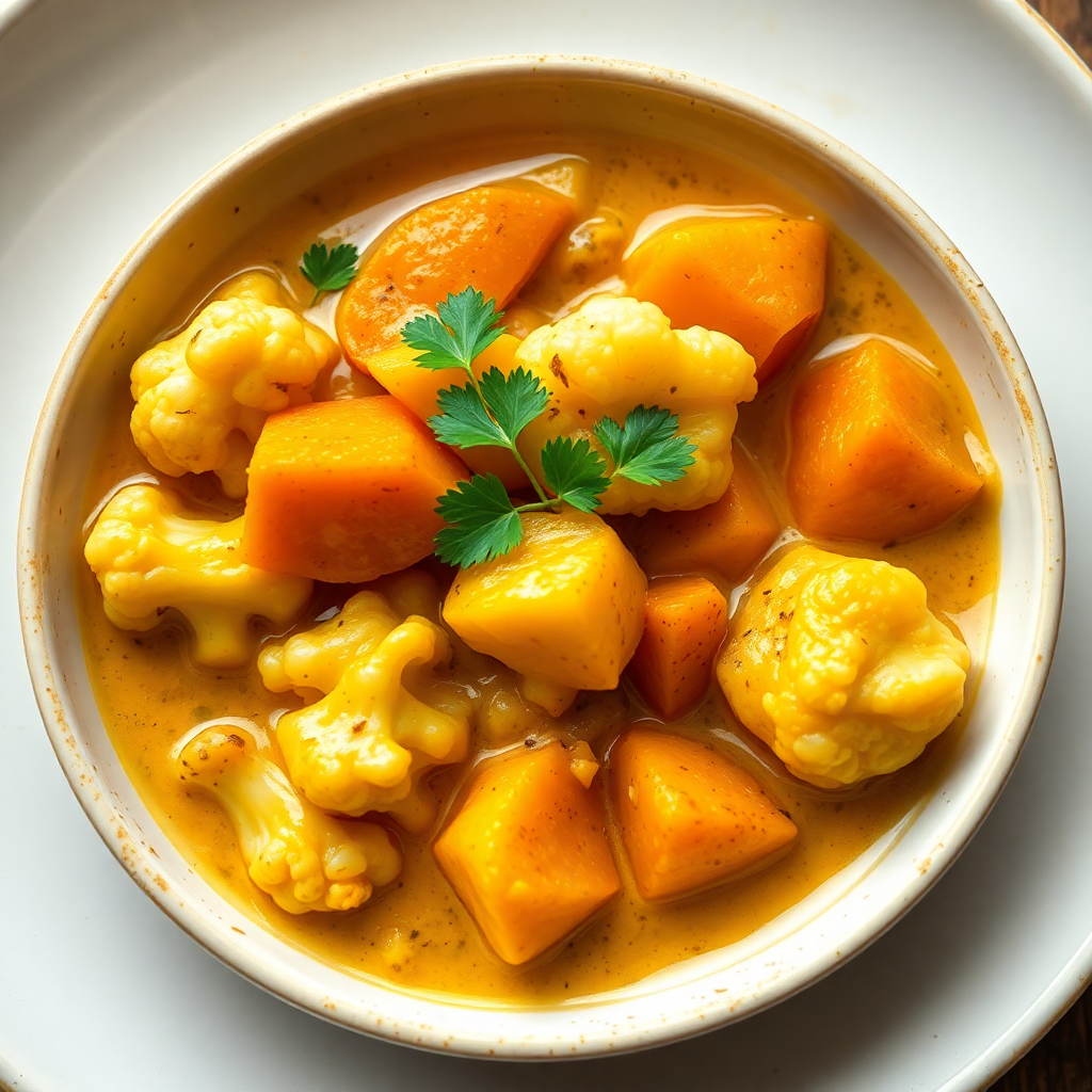 Creamy Coconut Cauliflower and Potato Curry