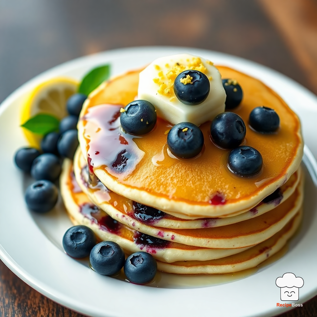 Classic Lemon Blueberry Pancakes