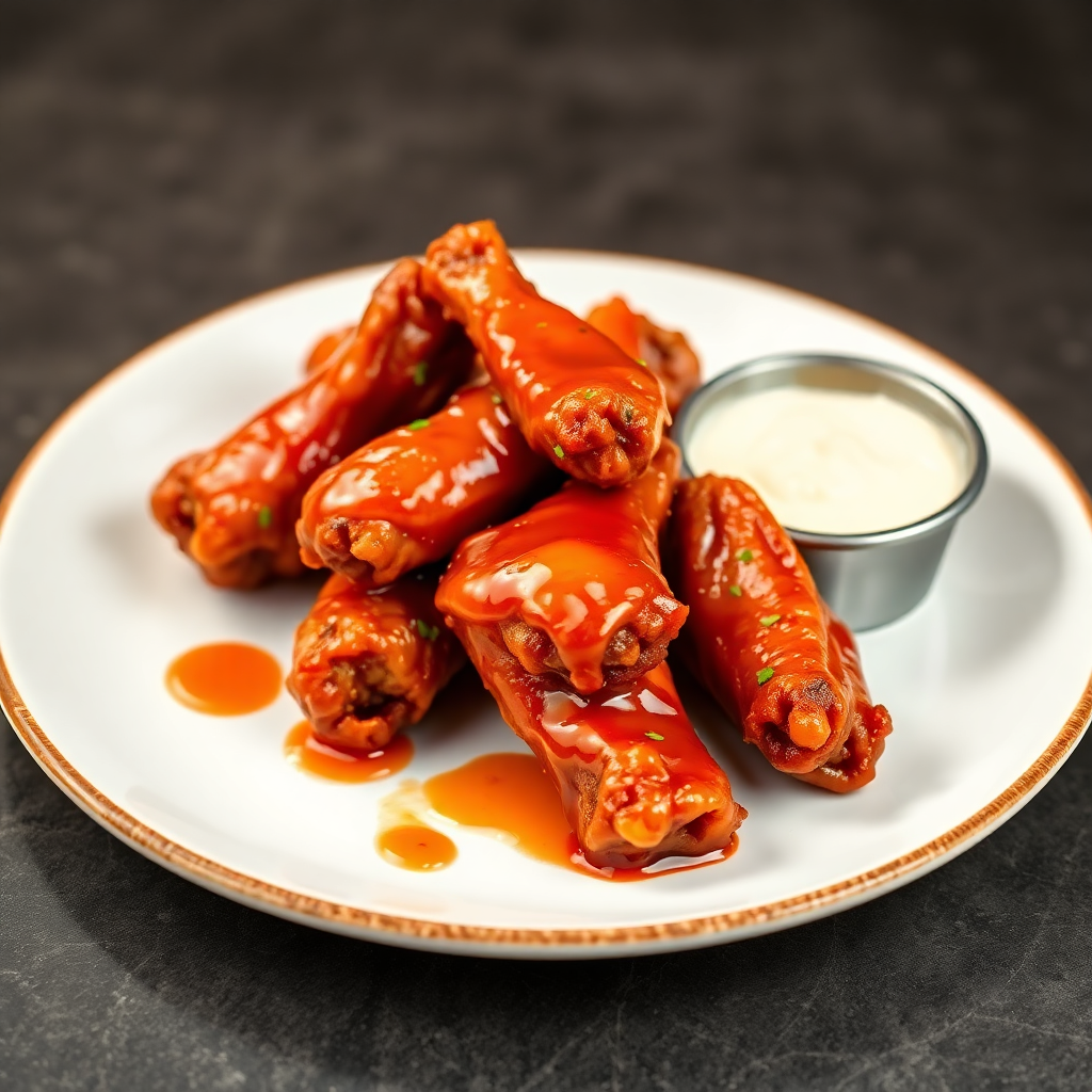 Hot Honey Glazed Chicken Wings