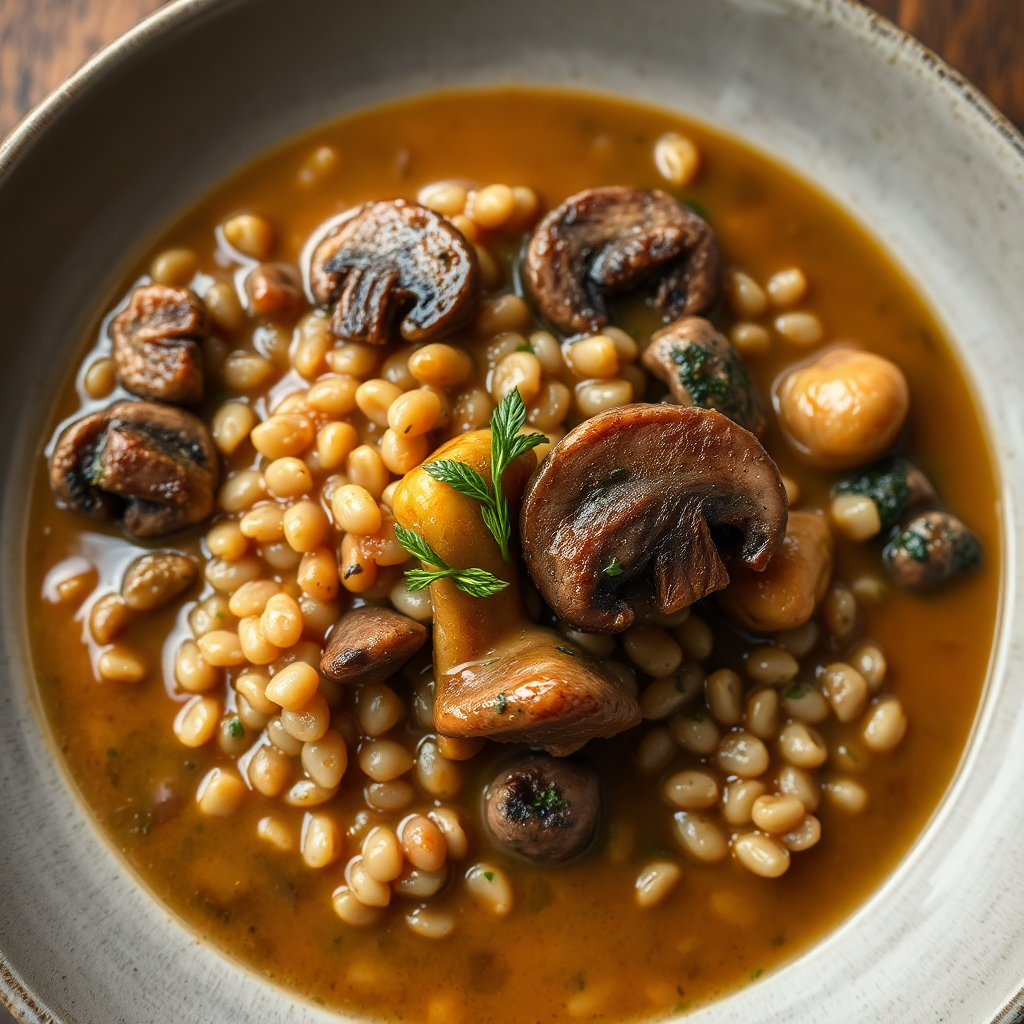 Hearty Mushroom and Barley Stew