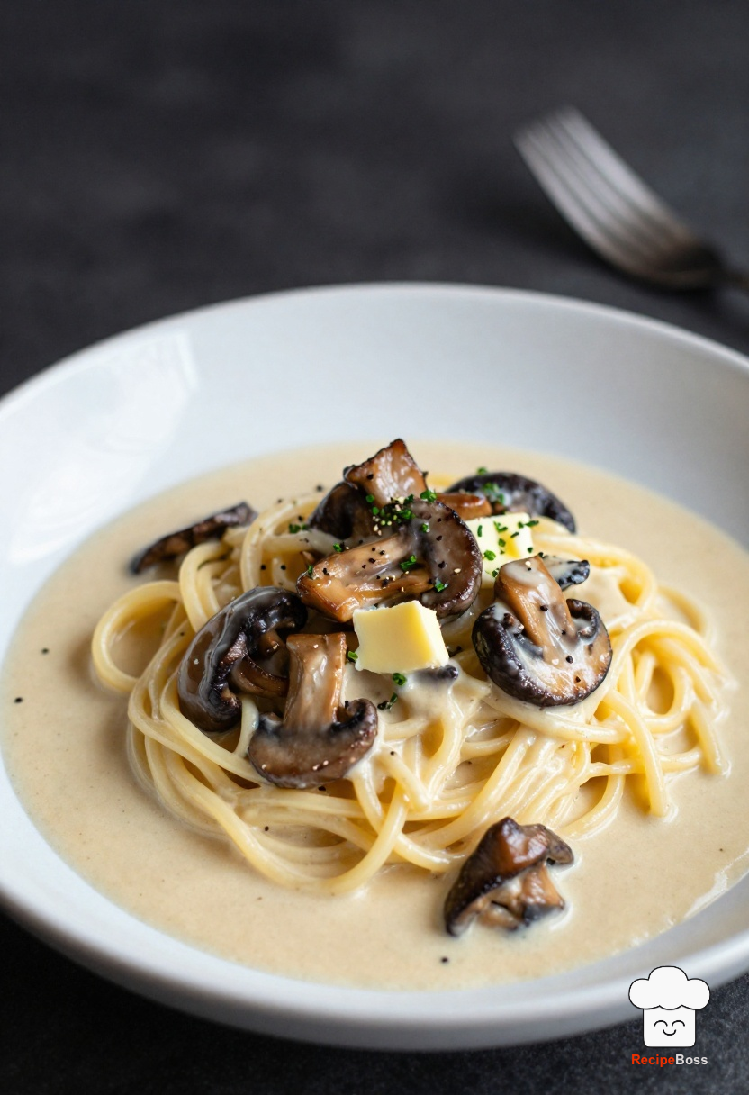 Creamy Miso Butter Pasta with Sautéed Mushrooms