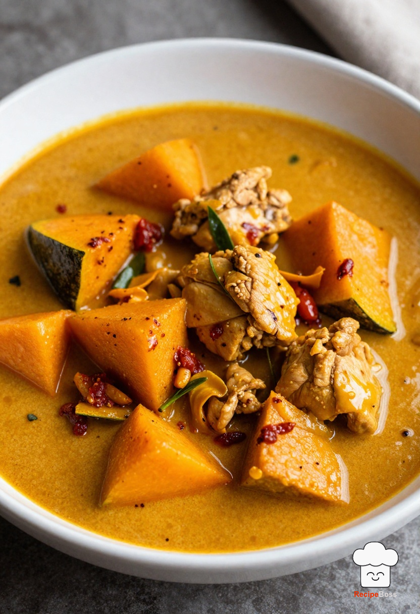 Classic Thai Red Coconut Curry with Chicken and Butternut Squash