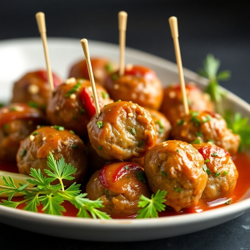 Garlic Herb Mini Meatballs
