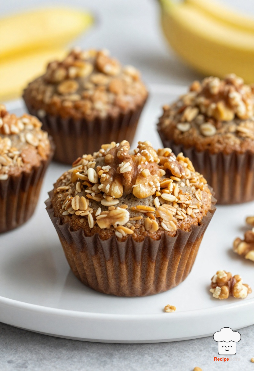 Creative Banana Walnut Granola Muffins