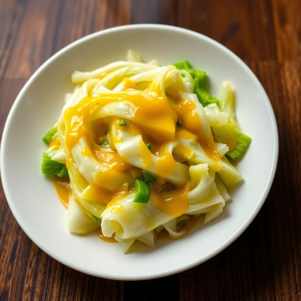 Steamed Cabbage with Garlic Butter