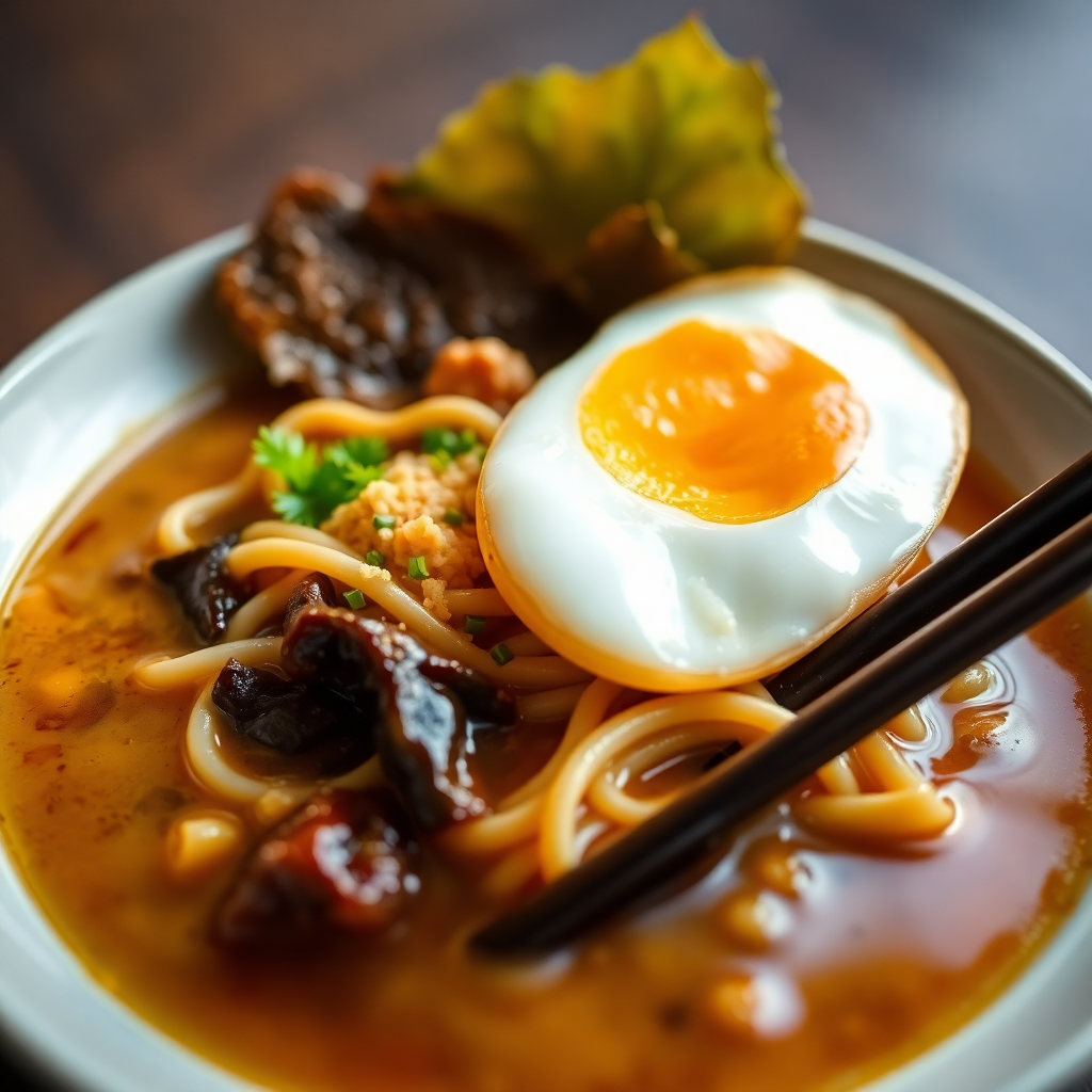 Miso & Ginger Ramen with Soft-Boiled Egg