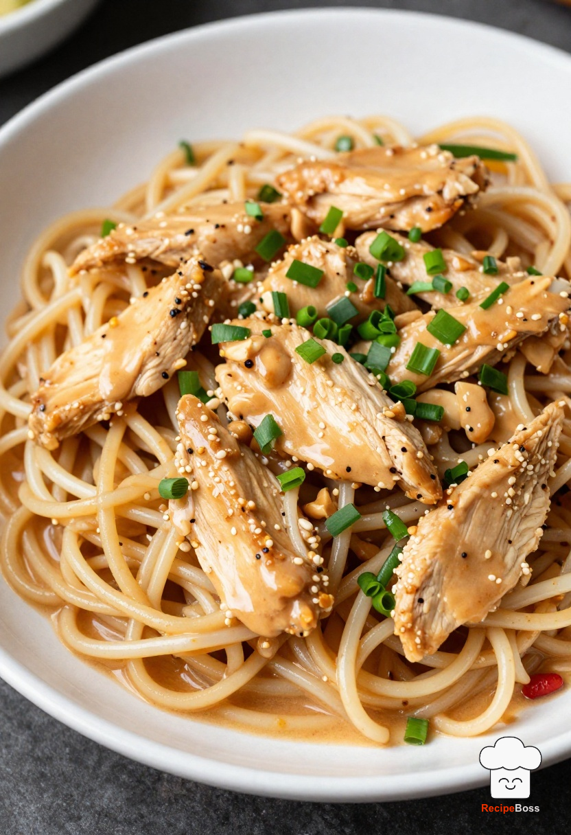Classic Thai Peanut Chicken Noodle Salad