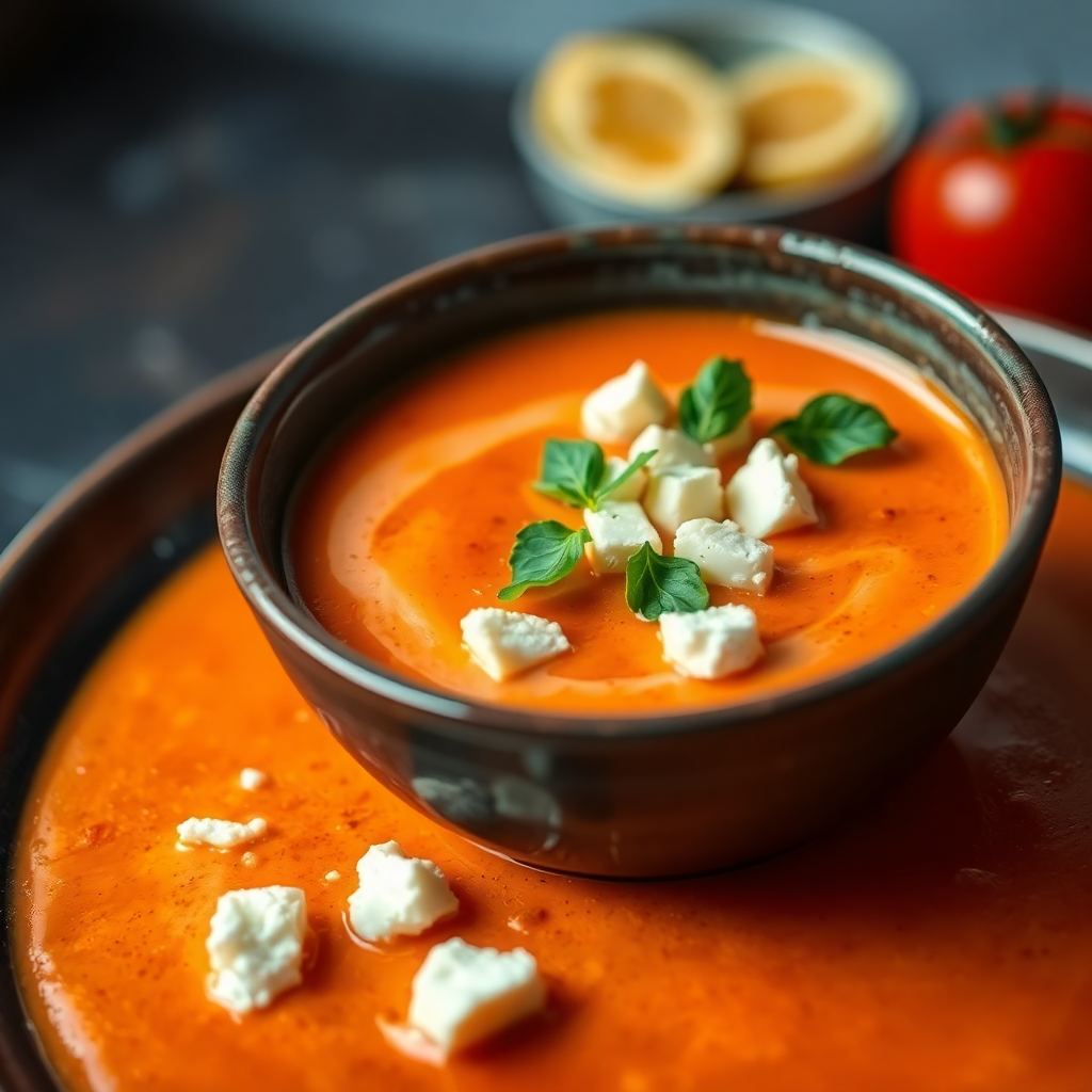Spicy Feta and Tomato Bisque