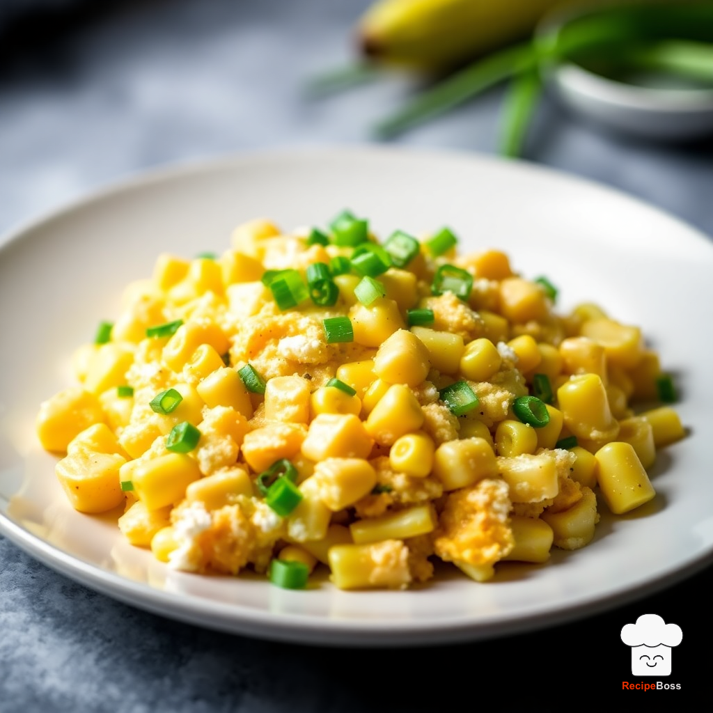 Sweet Corn and Scallion Egg Scramble