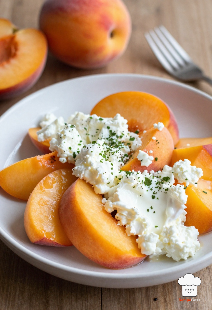 Peach and Cottage Cheese Breakfast Bowl