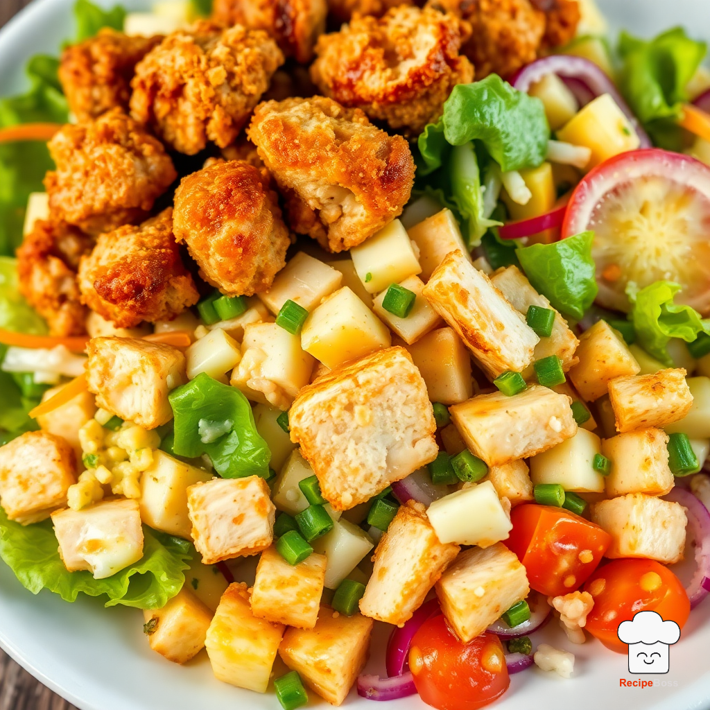 Crispy Chicken Ceased Chopped Salad