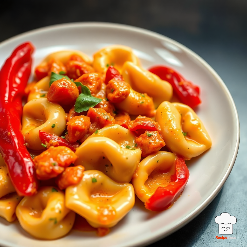 Creamy Roasted Red Pepper Tortellini