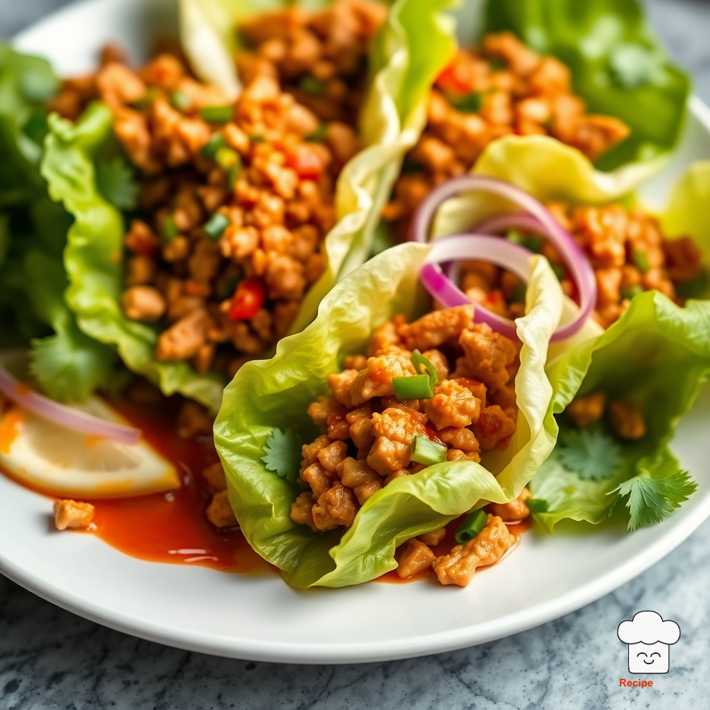 Thai Sweet Chili Chicken Lettuce Wraps