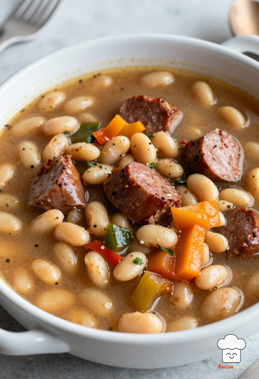 Rustic Italian Sausage and White Bean Soup