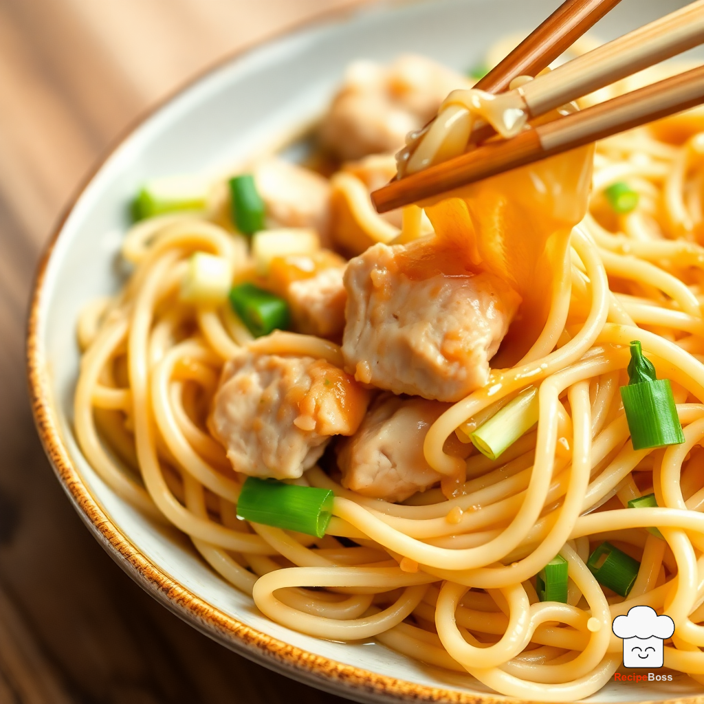Ginger Scallion Chicken Noodles