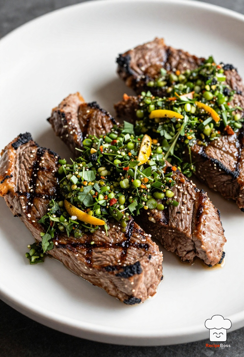 Grilled Flank Steak with Creative Chimichurri