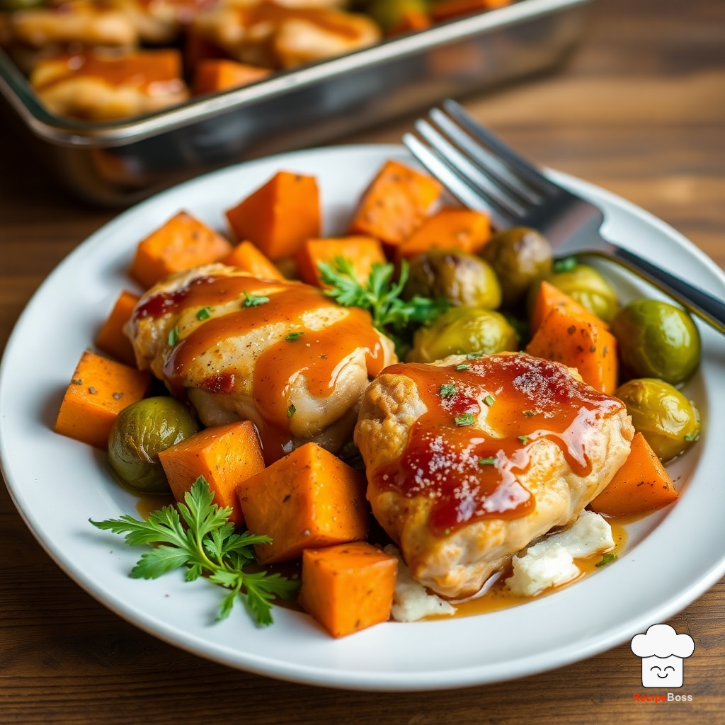 Maple Dijon Chicken and Sweet Potatoes Bake