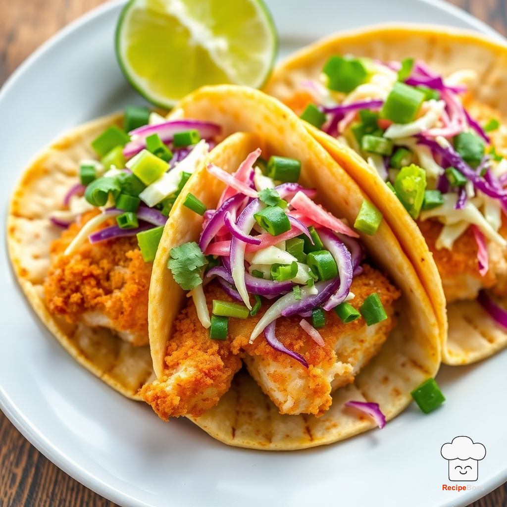 Crispy Fish Tacos with Tangy Slaw
