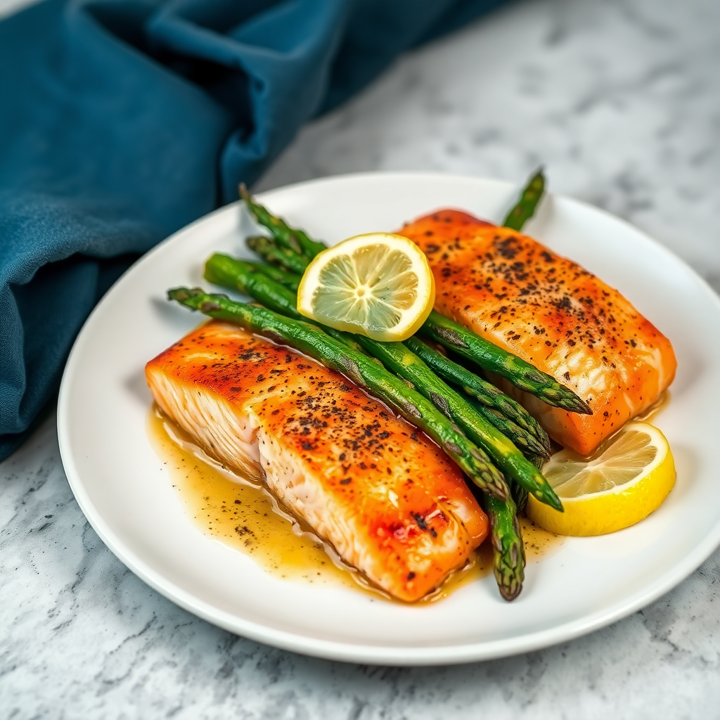 Sheet Pan Salmon with Lemon and Asparagus