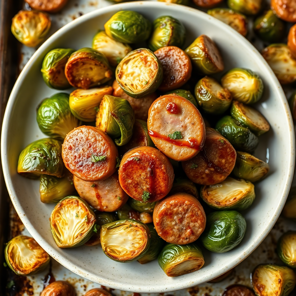 Sheet Pan Chicken Sausage & Brussels Sprouts