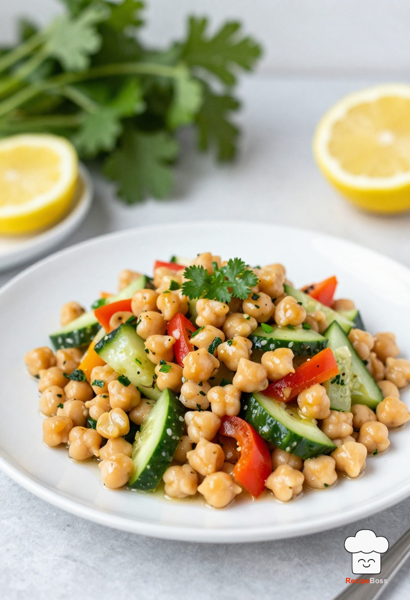 Mediterranean Chickpea and Cucumber Salad