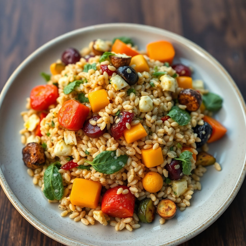Farro Salad with Roasted Vegetables