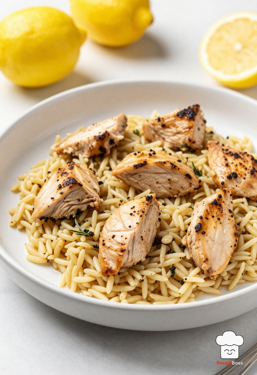 One Pot Greek Lemon Chicken and Orzo