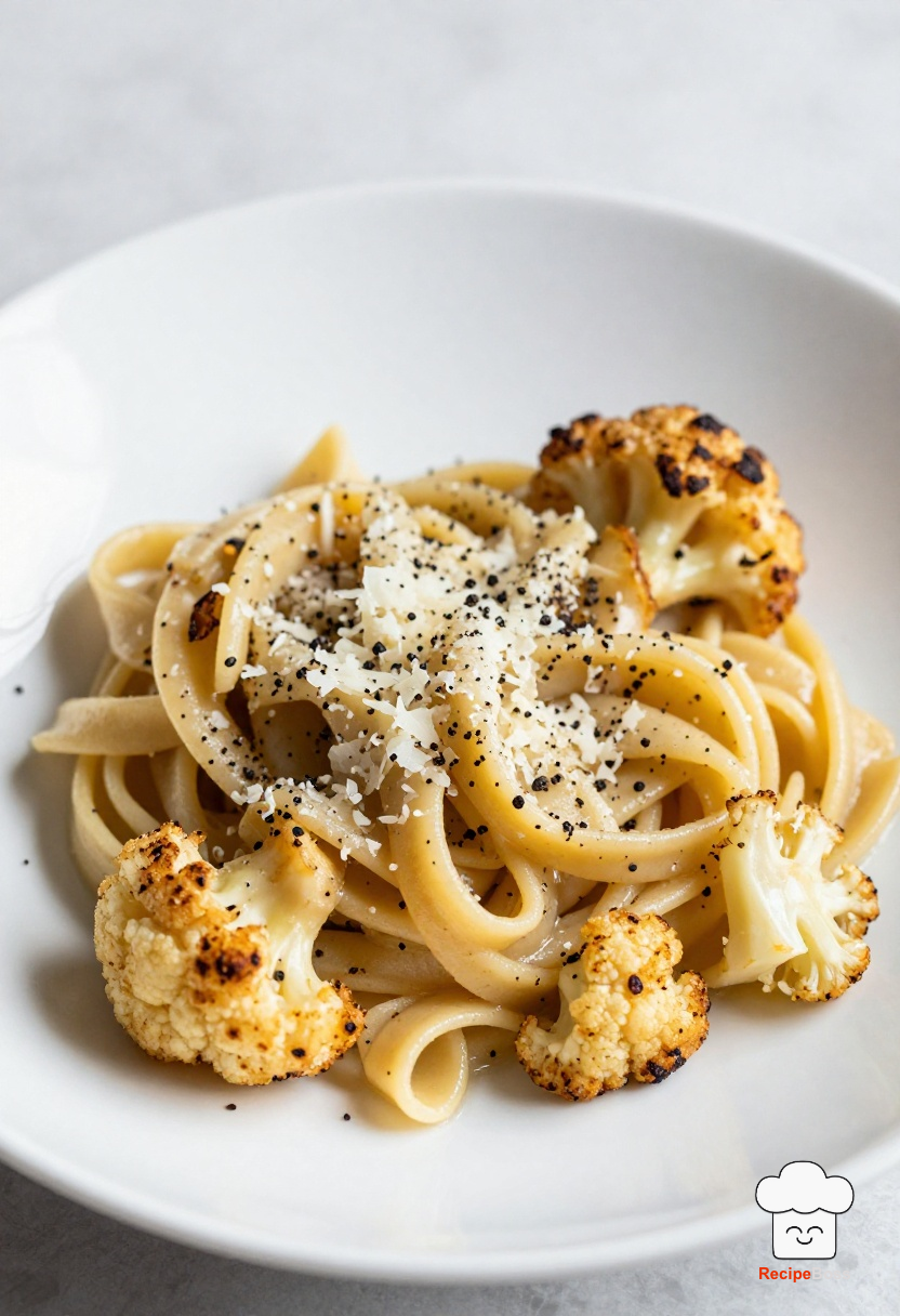 Classic Cacio e Pepe with Roasted Cauliflower
