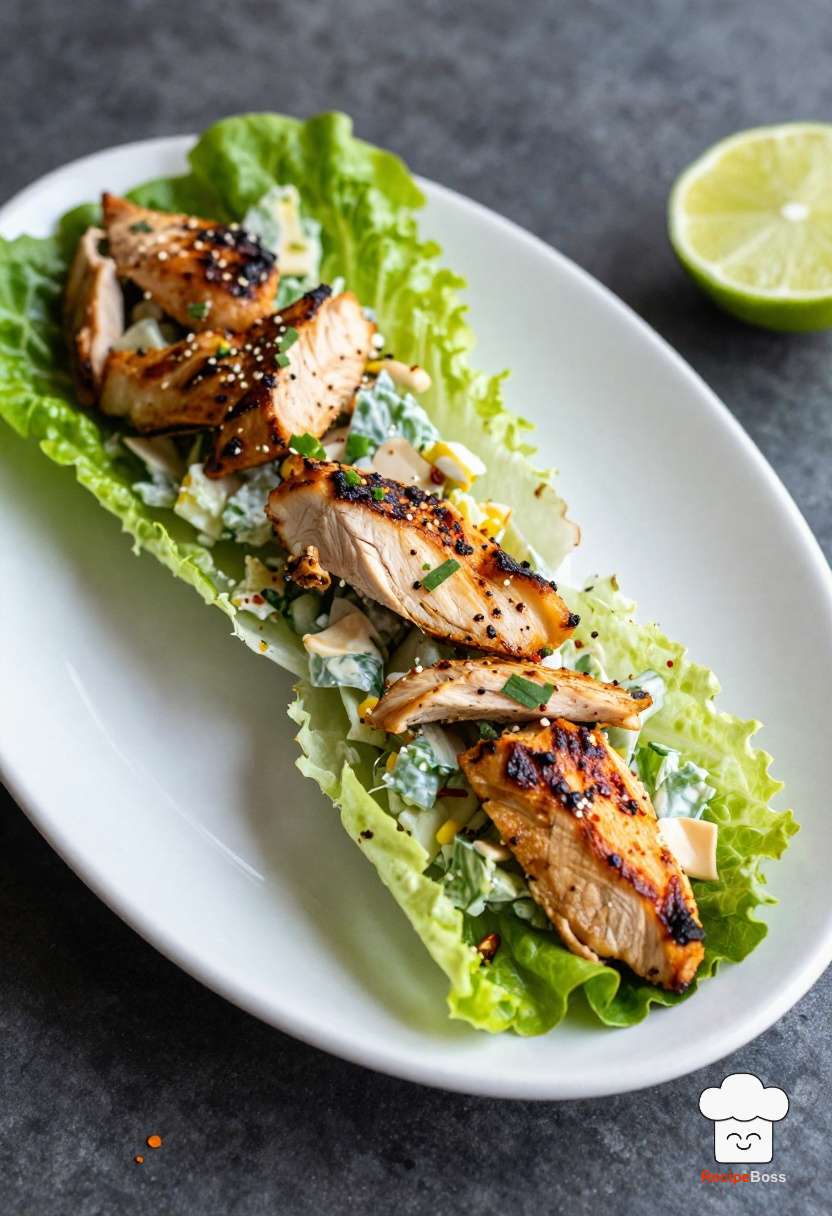Creative Grilled Chicken Caesar Lettuce Wraps