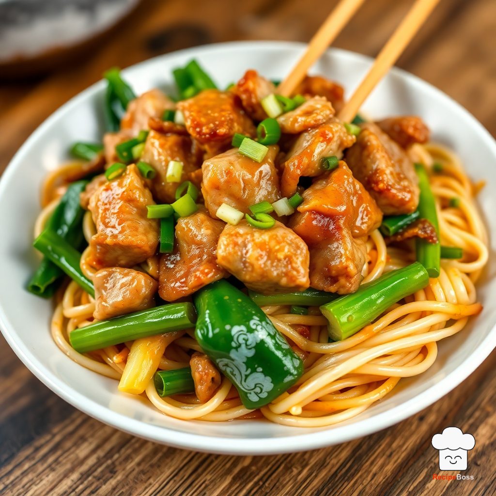 Pork and Ginger Noodle Stir-Fry